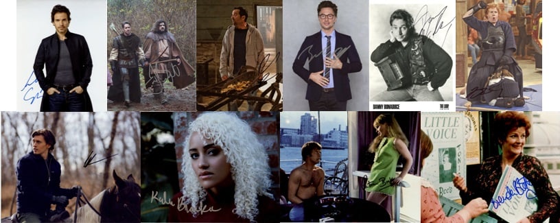 (10) 8x10 Photo Lot #3 - 10 Photos: Photo size is 8x10. You are getting all 10 photos shown here - Included are: Jeremy Belanger (Liv & Maddie), Brenda Blethyn (Little Voice), Danny Bonaduce, Zach Braff, Patricia Blake (My Lover My Son)