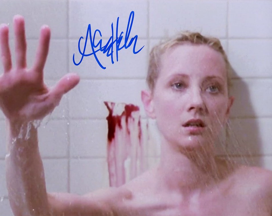 Anne Heche (1969-2022) PSYCHO In Person Signed Photo: Photo size is 8x10. Anne Heche (1969-2022) in person signed autographed photo from the movie PSYCHO. Anne Heche as the character Marion Crane.