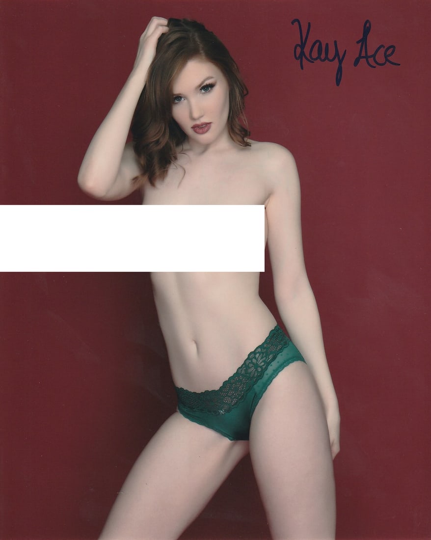 Kay Ace MODEL In Person Signed Photo: Photo size is 8x10. PRIVATE SIGNING. Kay Ace in person signed sexy nude portrait. This was signed at an exclusive signing and photo shoot done on May 21, 2020.