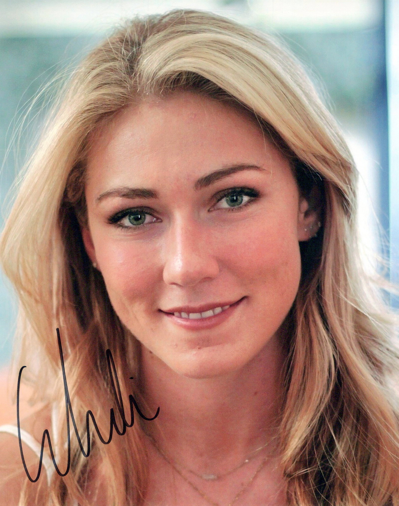 Mikaela Shiffrin ALPINE SKIER In Person Signed Photo: Photo size is 8x10. Mikaela Shiffrin in person signed photo. Mikaela Shiffrin is an American World Cup alpine skier who has the most World Cup wins of any alpine skier in history. She is considered on