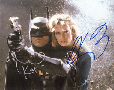 Michael Keaton / Kim Bassinger BATMAN In Person Signed Photo