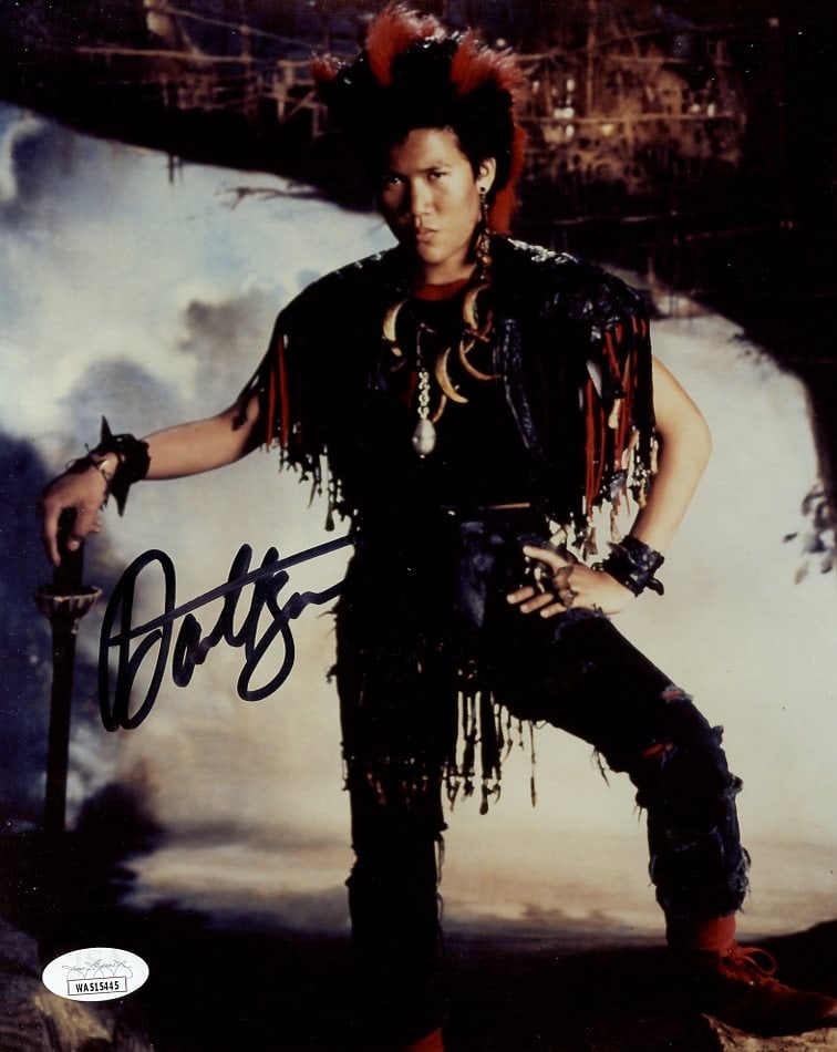 Dante Basco HOOK In Person Signed Photo: Photo size is 8x10. PRIVATE SIGNING. From a EBAUTOGRAPHS signing. JSA authentication. Dante Basco in person signed autographed photo from the movie HOOK. Dante Basco as the character Rufio.