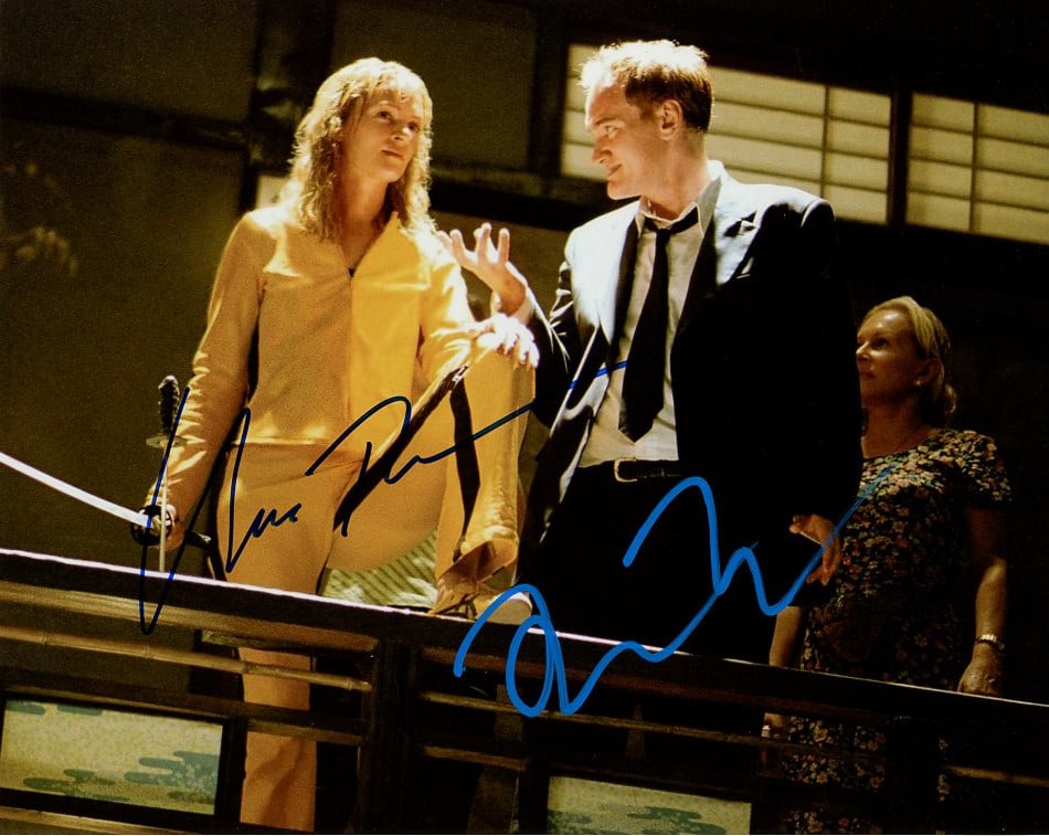 Quentin Tarantino / Uma Thurman KILL BILL In Person Signed Photo (1 of 1)