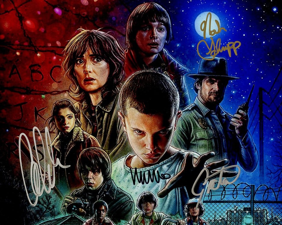 Stranger Things Cast Signed by 4 (1 of 1)