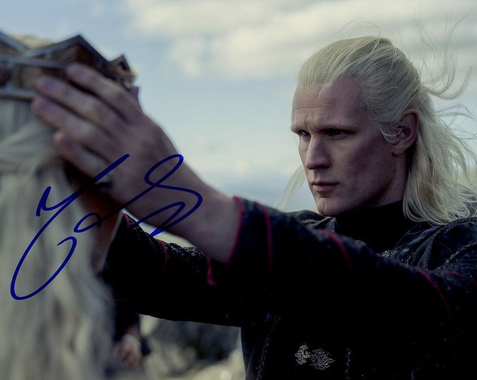 Matt Smith HOUSE OF THE DRAGON In Person Signed Photo: Photo size is 8x10. Matt Smith HOUSE OF THE DRAGON In Person Signed Photo