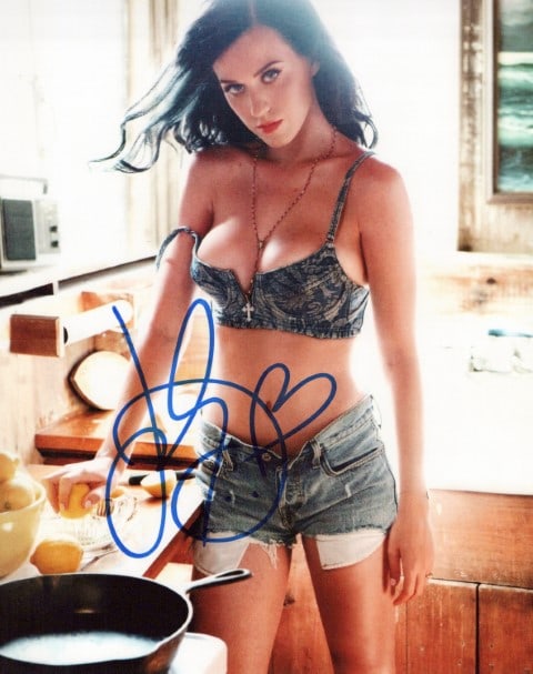 Katy Perry SEXY SMOKIN HOT In Person Signed Photo: Photo size is 8x10. Katy Perry in person signed photo. Katy Perry is an American singer, songwriter, and television personality. She is known for her influence on the pop sound and style of the 2010s.