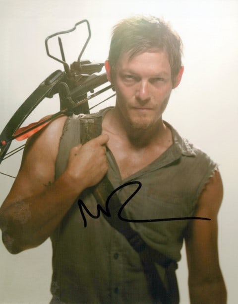 Norman Reedus THE WALKING DEAD In Person Signed Photo: Photo size is 8x10. PRIVATE SIGNING. Norman Reedus in person signed autographed photo from the TV series THE WALKING DEAD. Norman Reedus as the character Daryl Dixon