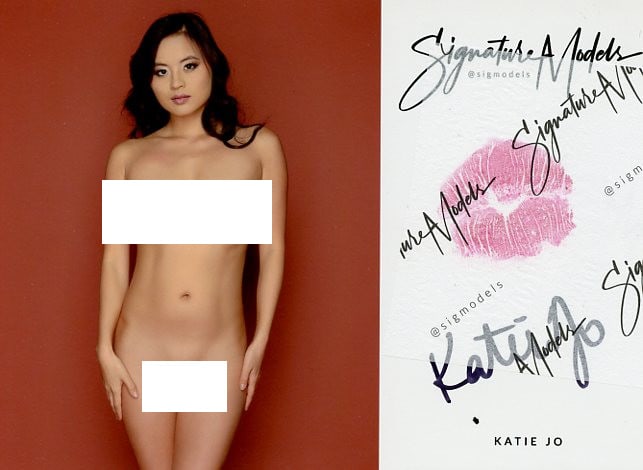 Katie Jo LIP PRINT PLAYBOY KISS CARD In Person Signed Photo (1 of 1)