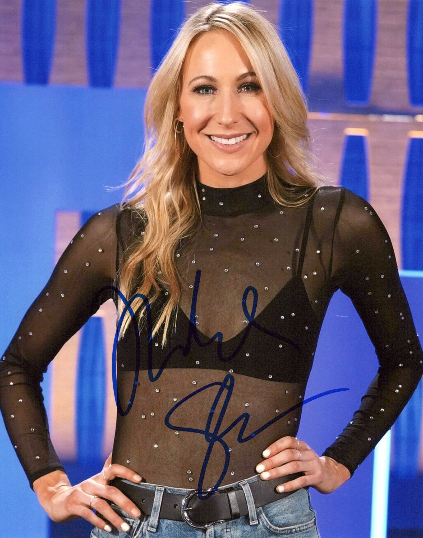 Nikki Glaser COMEDIAN In Person Signed Photo: Photo size is 8x10. Nikki Glaser in person signed photo. Nikki Glaser is an American stand-up comedian, actress, podcaster, radio host, and television host. She hosted the television series Not Safe w
