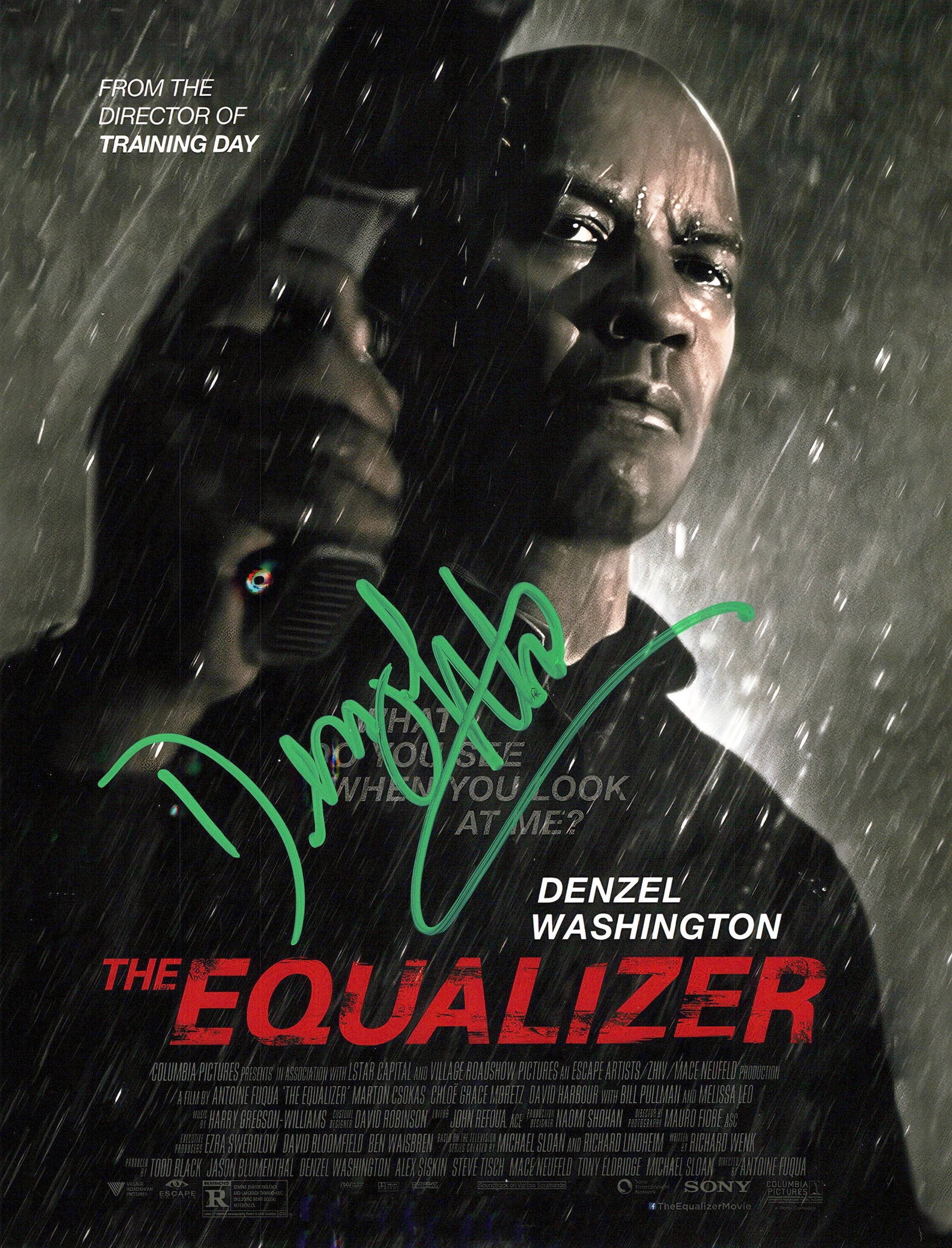 Denzel Washington THE EQUALIZER In Person Signed Photo (1 of 1)
