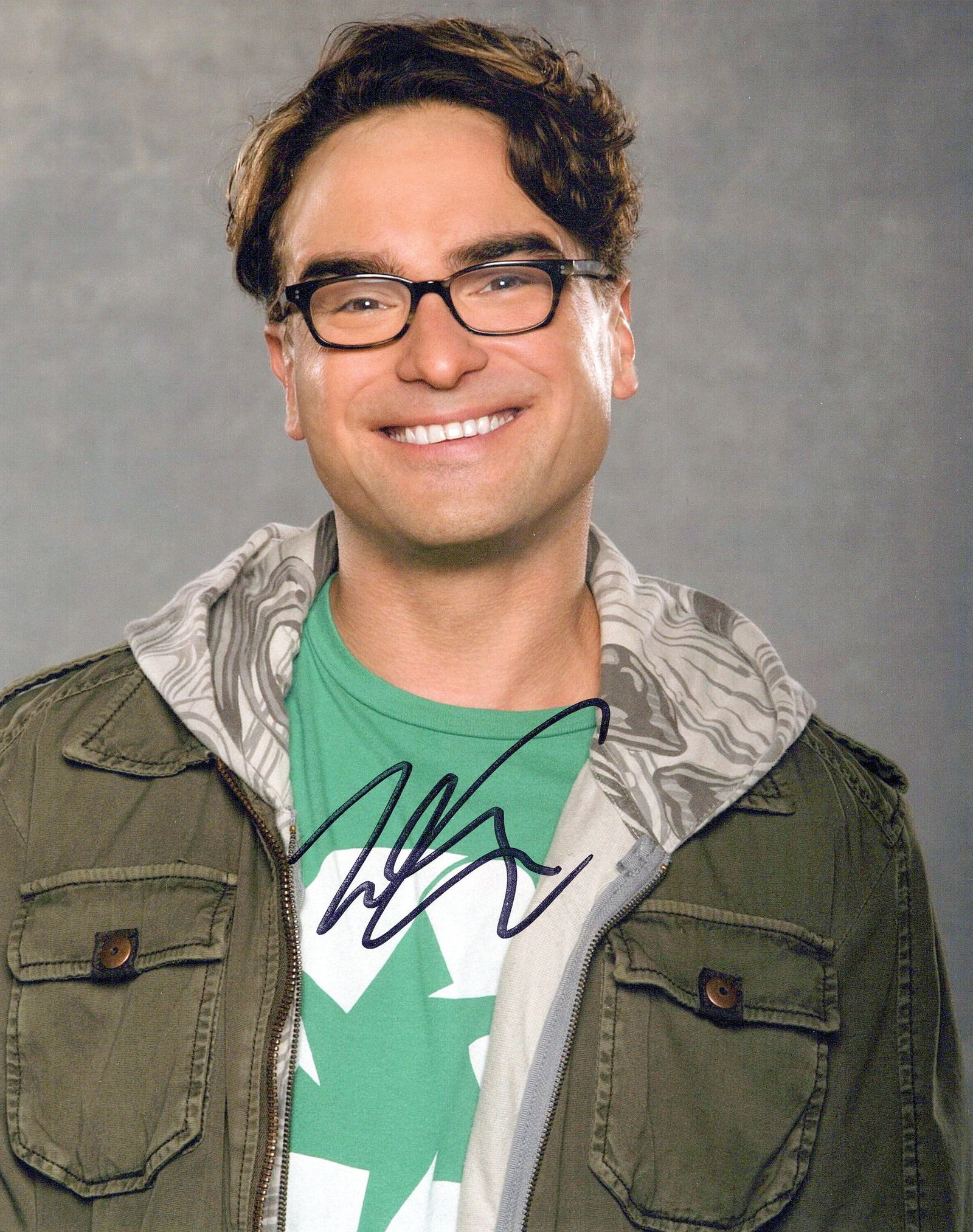 Johnny Galecki BIG BANG THEORY In Person Signed Photo (1 of 1)