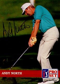 Andy North GOLFER Signed Golf Sport Card: Sports Card. Andrew North is an American professional golfer who had three wins on the PGA Tour, including the U.S. Open twice. Since 1992, he has served as a golf analyst for ESPN.