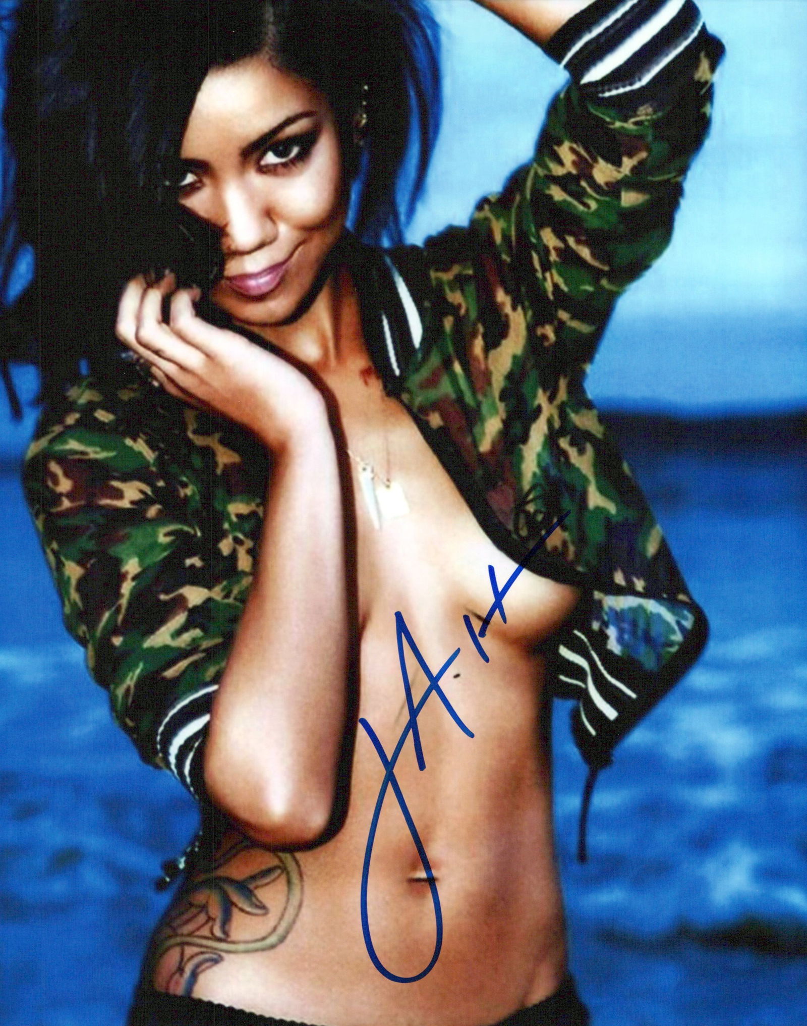 Jhene Aiko SINGER / SONG WRITER /RAPPER In Person Signed Photo: Photo size is 8x10. Jhene Aiko in person signed photo. Jhené Aiko Efuru Chilombo is an American R&B singer-songwriter and rapper from Los Angeles, California. Aiko embarked on her musical career in 2