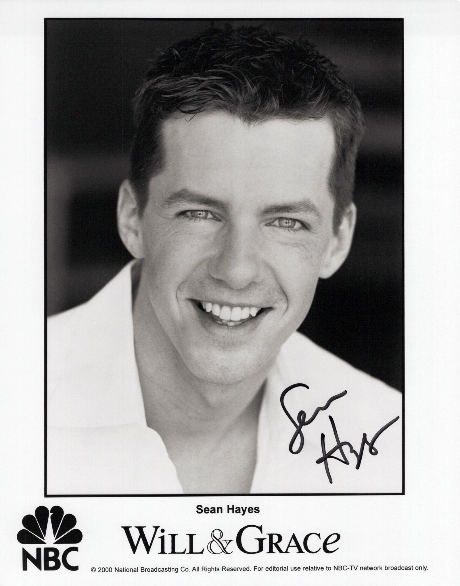 Sean Hayes WILL AND GRACE In Person Signed Photo (1 of 1)