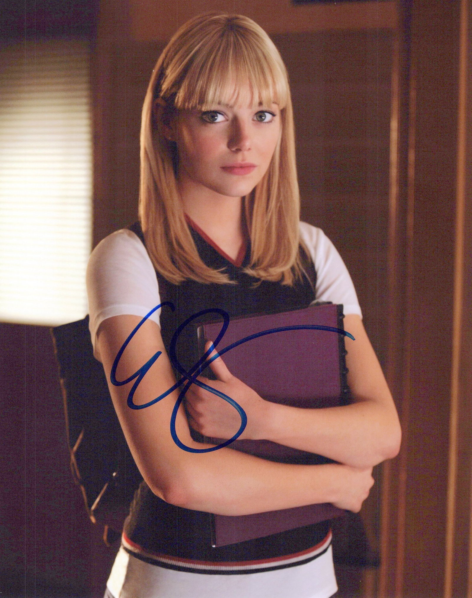 Emma Stone AMAZING SPIDER-MAN In Person Signed Photo (1 of 1)