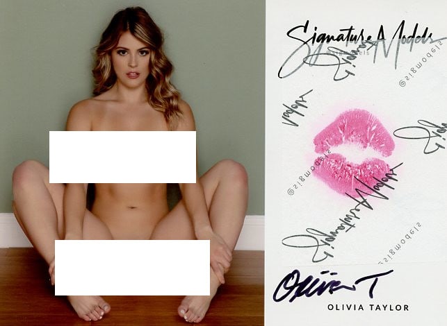 Olivia Taylor LIP PRINT KISS CARD In Person Signed Photo (1 of 1)
