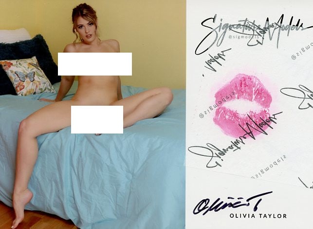 Olivia Taylor LIP PRINT KISS CARD In Person Signed Photo (1 of 1)