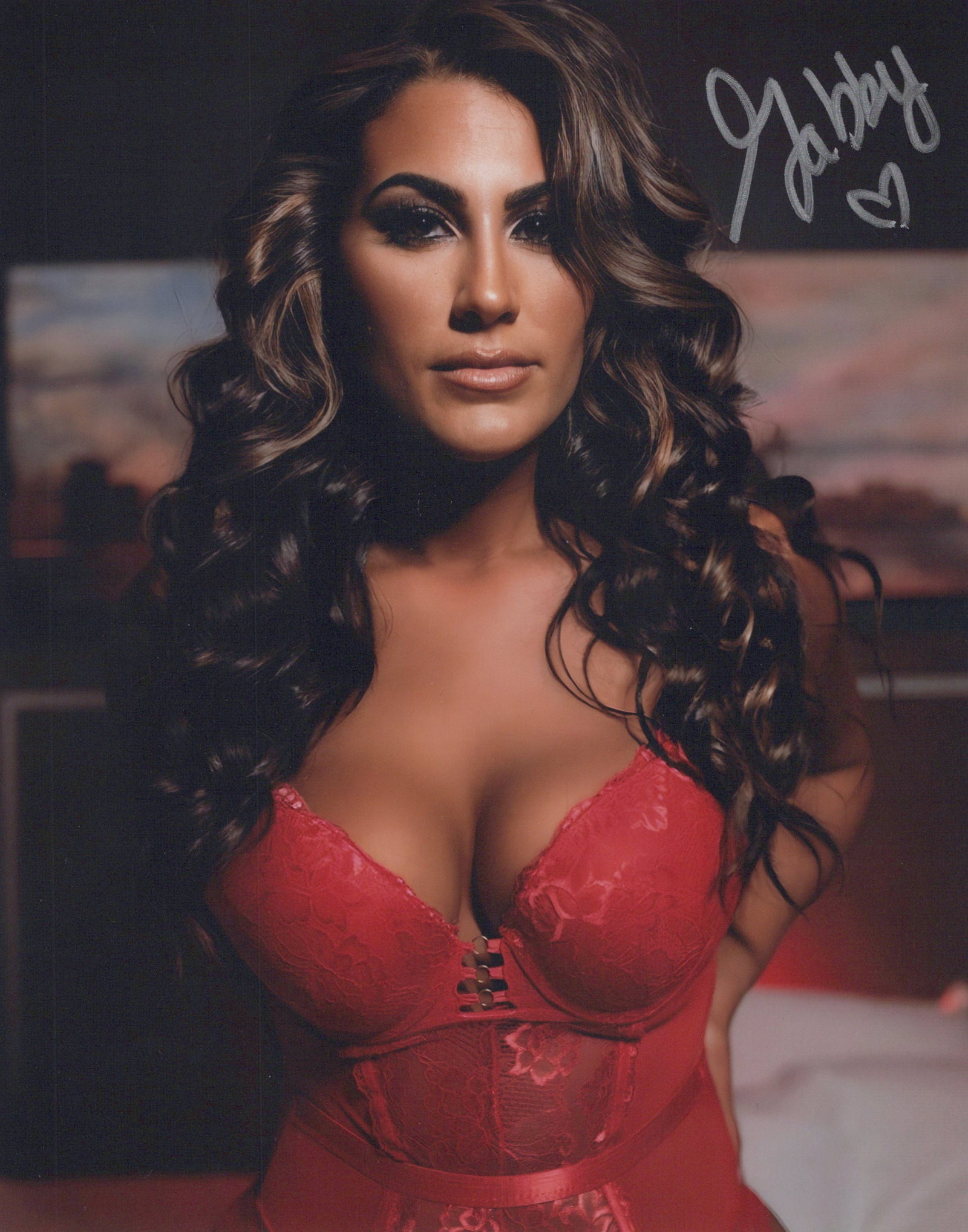 Gabby LaSpisa WRESTLING In Person Signed Photo (1 of 1)