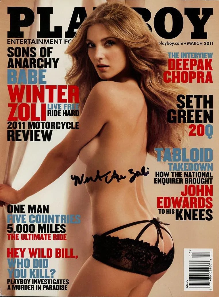 Winter Ave Zoli Signed FULL PLAYBOY Magazine (1 of 1)