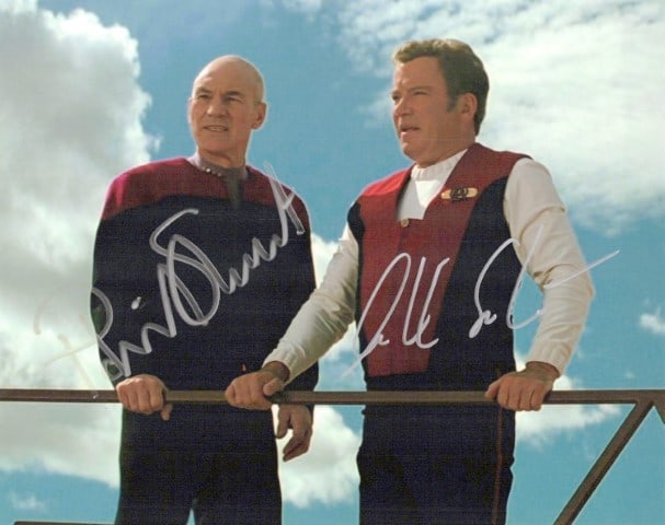 Patrick Stewart / William Shatner STAR TREK In Person Signed Photo (1 of 1)