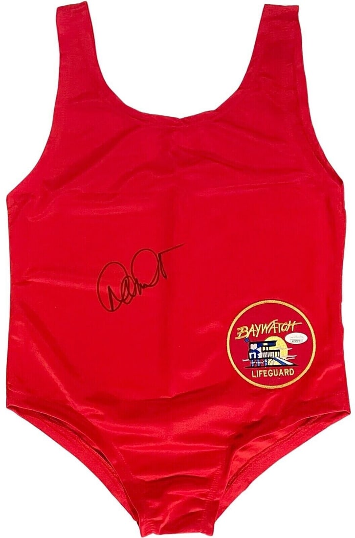 Donna D'Errico SIGNED BAYWATCH SUIT In Person: PRIVATE SIGNING. JSA Authenticated. Donna D'Errico in person signed Baywatch bathing suit. See Images
