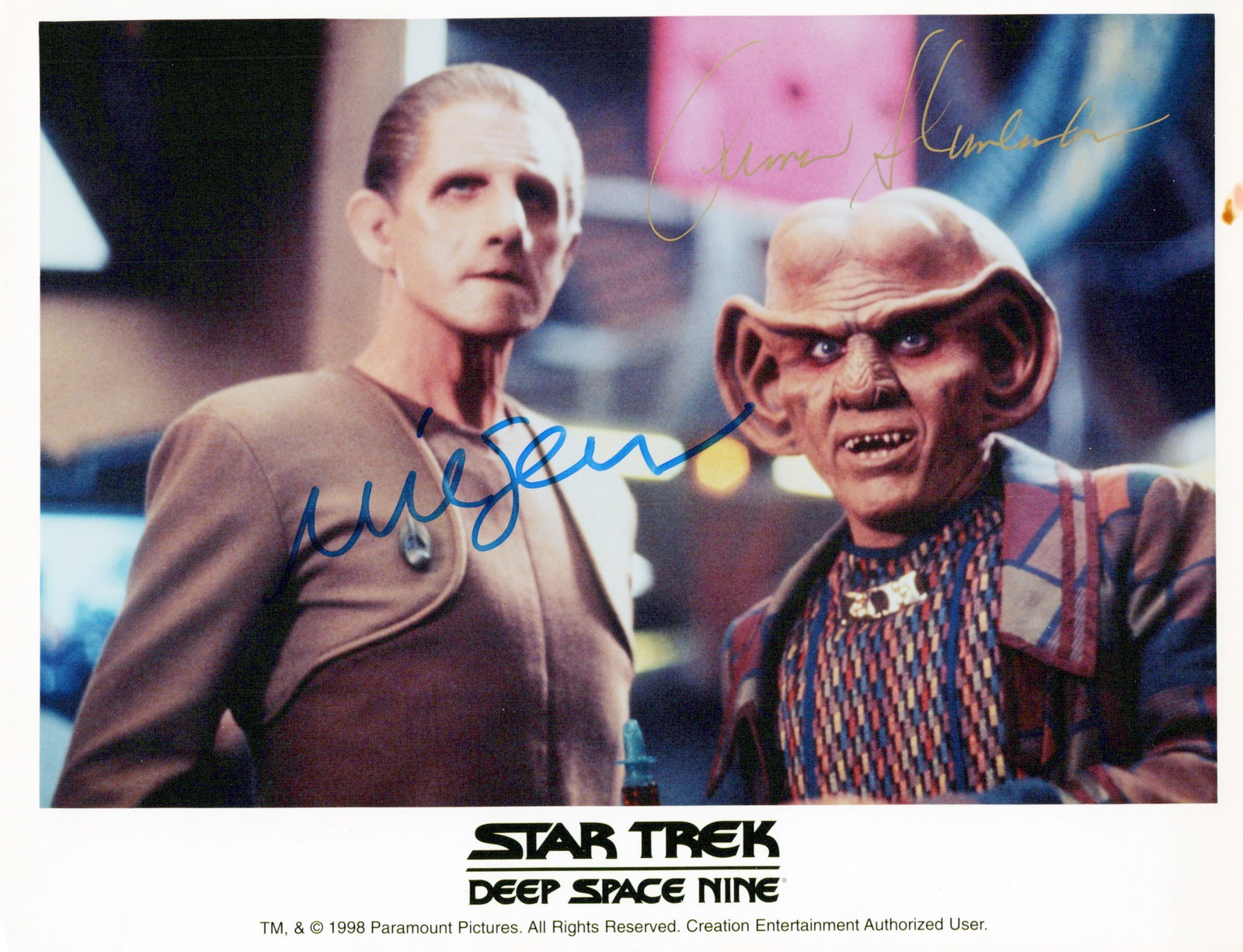 Rene Aberjonois / Armin Shimerman DEEP SPACE NINE In Person Signed Photo (1 of 1)