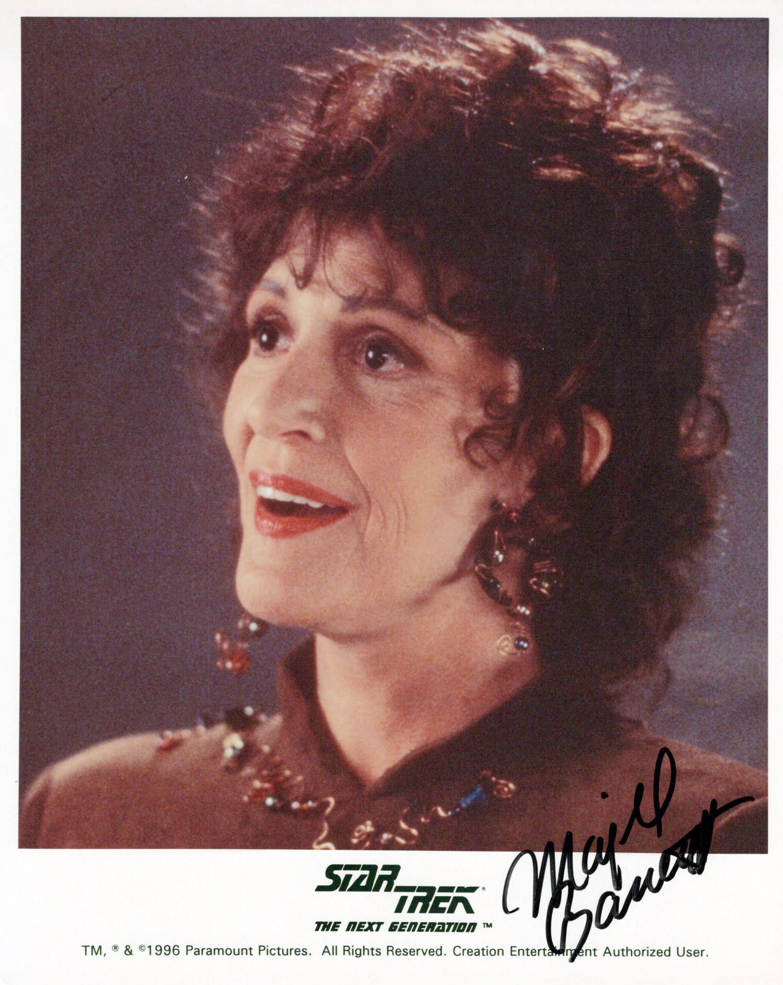 Majel Barrett (1932-2008) STAR TREK NEXT GENERATION In Person Signed Photo (1 of 1)