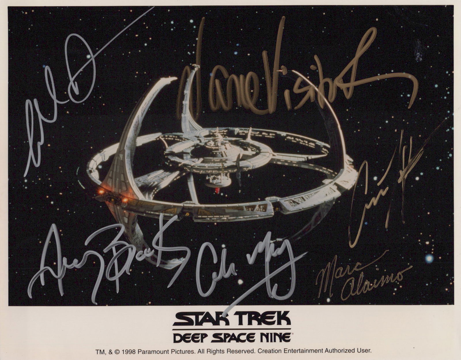 DEEP SPACE NINE  In Person (partial) Cast Signed Photo (1 of 1)