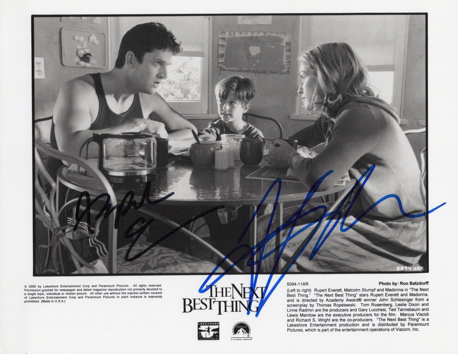 Madonna / Rupert Everett NEXT BEST THING Signed Photo (1 of 1)