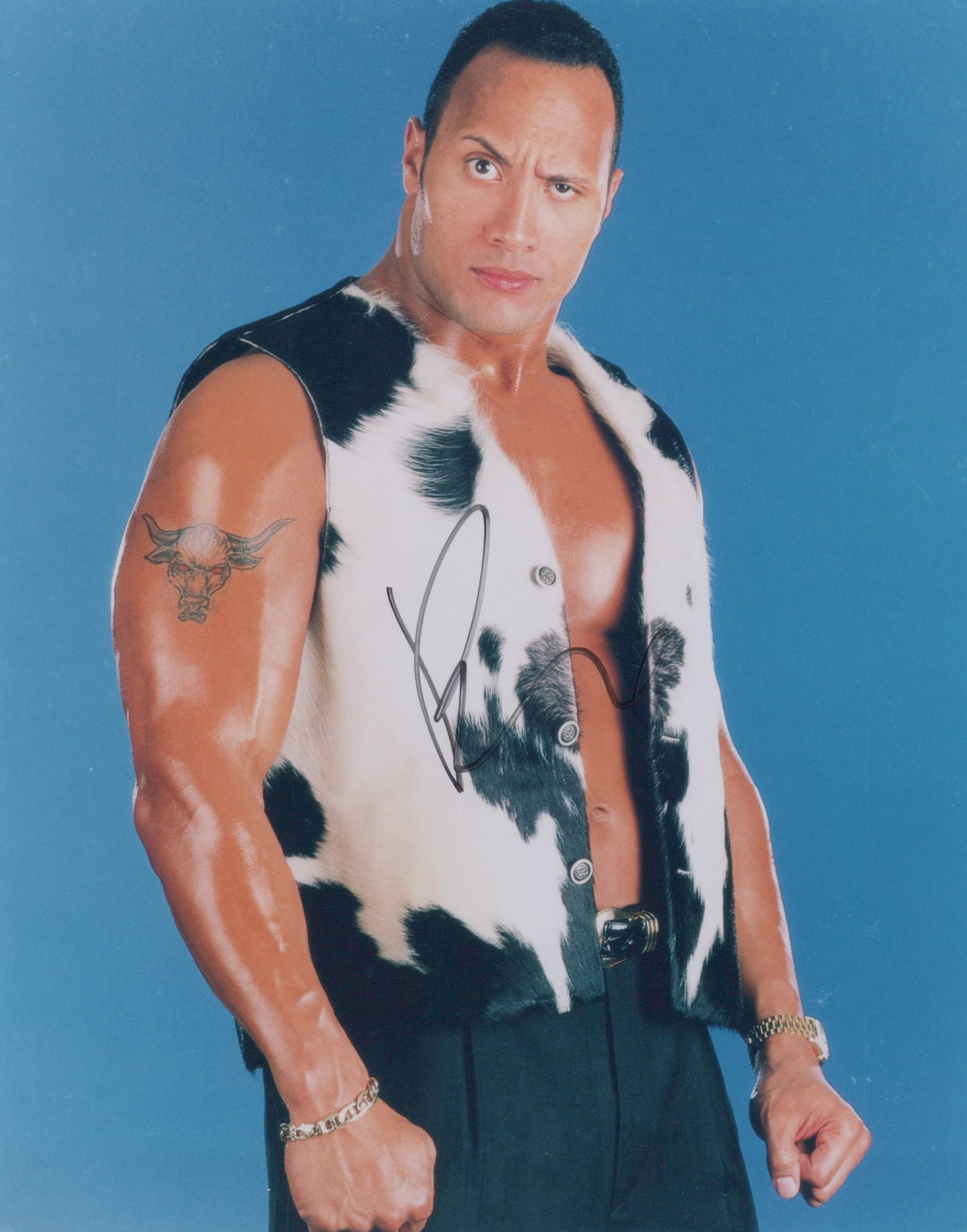 Dwayne "The Rock" Johnson WWE In Person Signed Photo (1 of 1)