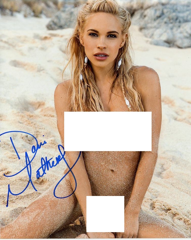 Dani Mathers PLAYBOY PMOTY In Person Signed Photo: Photo size is 8x10. PRIVATE SIGNING. Dani Mathers in person signed autographed photo. Dani Mathers is the 2015 Playboy Playmate of the year. Danielle Jenee "Dani" Mathers (born January 5, 1987) is an