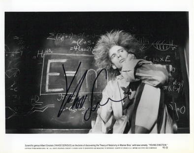 Yahoo Serious YOUNG EINSTEIN In Person Signed Photo: Photo size is 8x10. Yahoo Serious in person signed photo from the movie YOUNG EINSTEIN. Yahoo Serious as the character Albert Einstein.