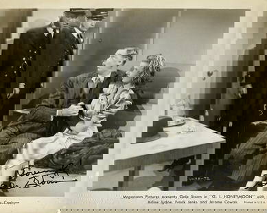 Gale Storm (1922-2009) GI HONEYMOON Signed Photo: Photo size is 8x10. Gale Storm (1922-2009) signed photo from the movie G.I. HONEYMOON. Gale Storm as the character Ann Gordon.
