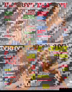 (4) Unisgned Playboy Magazine Lot: In this lot you are getting the 4 Playboy Magazines shown here. (April 2010 Candice Boucher Cover) - (May 2010 Ashley Dupre Cover) - (June 2011 Lizzy Jagger Cover) - (July 2011 Mrs Crystal Hefner Cove
