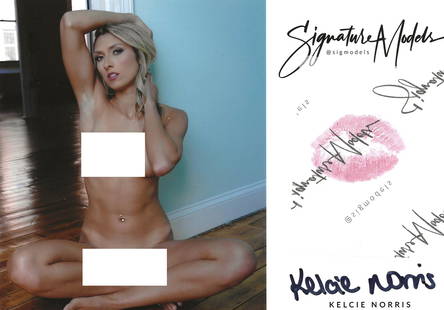 Kelcie Norris GLAMOUR MODEL KISS CARD In Person Signed Photo: Photo size is 5x7. PRIVATE SIGNING. Kelcie Norris in person signed photo and kiss card. Kelcie Norris is a popular Glamour model. 5x7 Color In Person Signeded very sexy portrait. She added a lip print