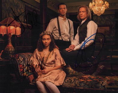 Sam Reid / Jacob Anderson / Bailey Bass IWTV In Person Signed Photo: Photo size is 8x10. Sam Reid / Jacob Anderson / Bailey Bass in person signed photo from the TV series INTERVIEW WITH THE VAMPIRE. Sam Reid as the character Lestat de Lioncourt. Jacob Anderson as the c
