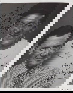 Jack Klugman (1922-2012) / Tony Randall (1920-2004) THE ODD COUPLE Signed Photo: Photo size is 8x10. Jack Klugman (1922-2012) / Tony Randall (1920-2004) signed photo from the TV series THE ODD COUPLE. Tony Randall as the character Felix Unger. Jack Klugman as the character Oscar M