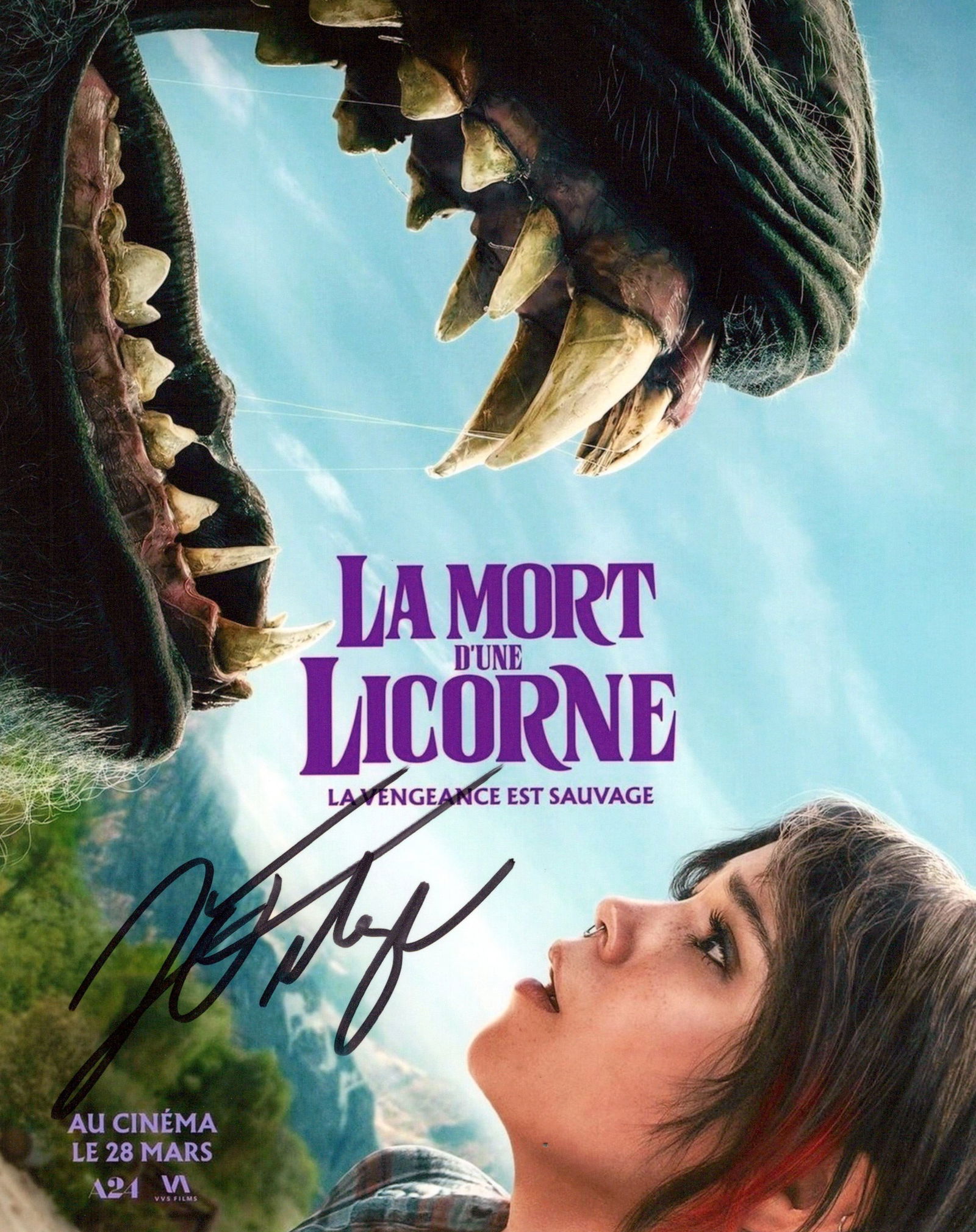 Jenna Ortega DEATH OF A UNICORN In Person Signed Photo (1 of 1)