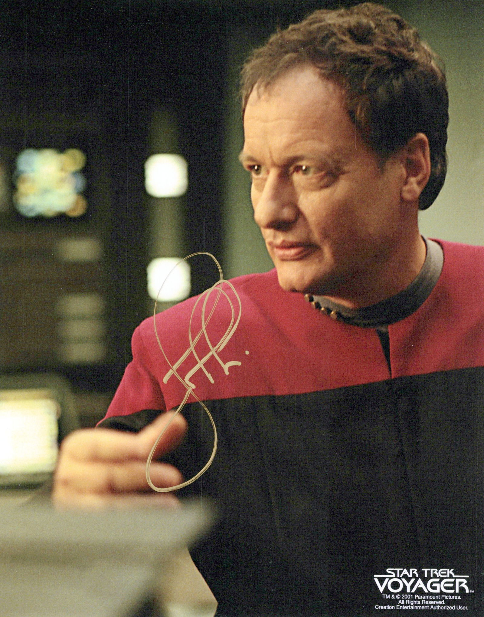 John De Lancie STAR TREK VOYAGER In Person Signed Photo (1 of 1)
