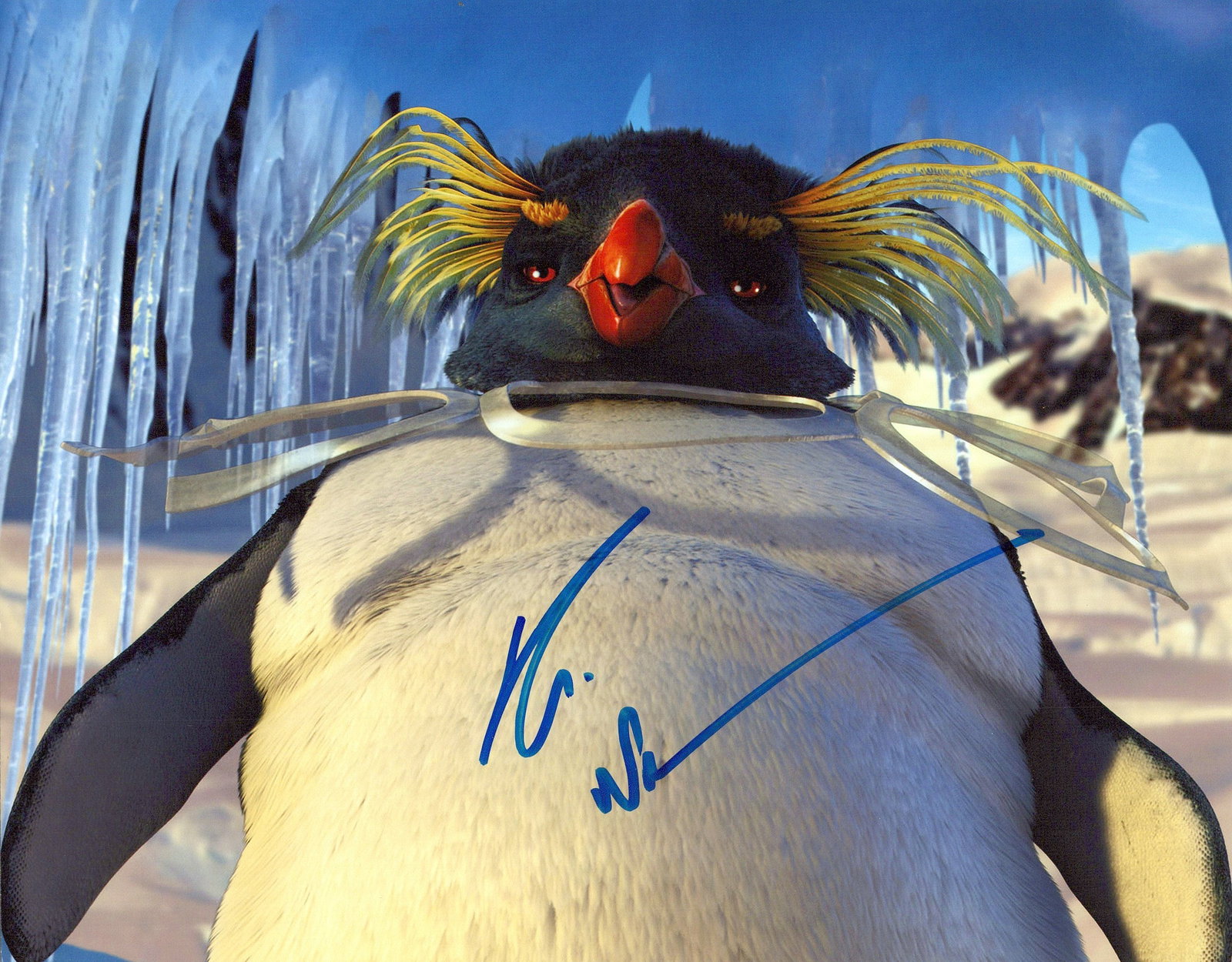 Robin Williams (1951-2014) HAPPY FEET In Person Signed Photo: Photo size is 8x10. Robin Williams (1951-2014) in person signed photo from the movie HAPPY FEET. Robin Williams as the voice of Ramon.