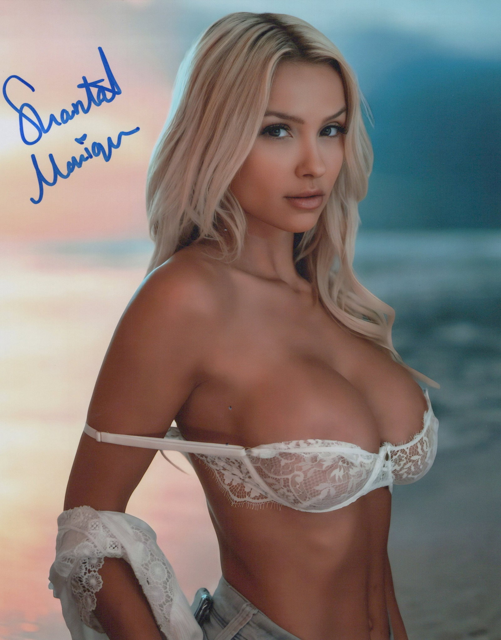 Shantel Monique PLAYBOY PMOTM In Person Signed Photo: Photo size is 8x10. PRIVATE SIGNING. Shantel Monique in person signed photo. Playboy Playmate of the Month May 2014. Shantal Monique is a published glamour model and a host of the podcast Coffee and C