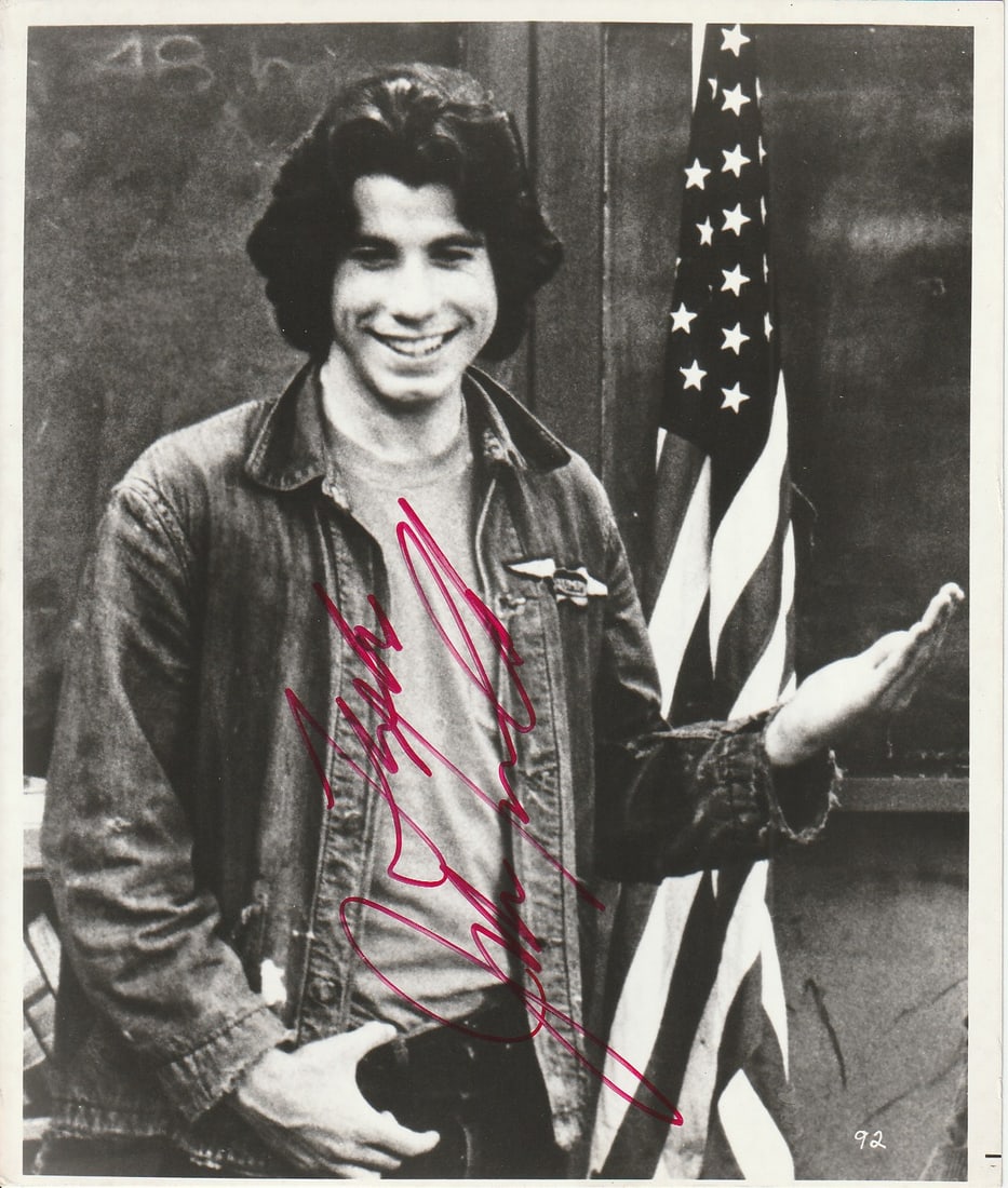 John Travolta (EARLY FULL SIGNATURE) In Person Signed Photo (1 of 1)