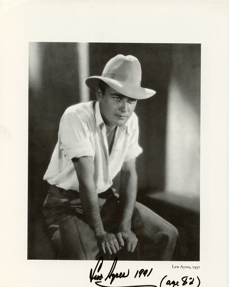 Lew Ayres (1908-1966) HANDSOME Signed Photo (1 of 1)