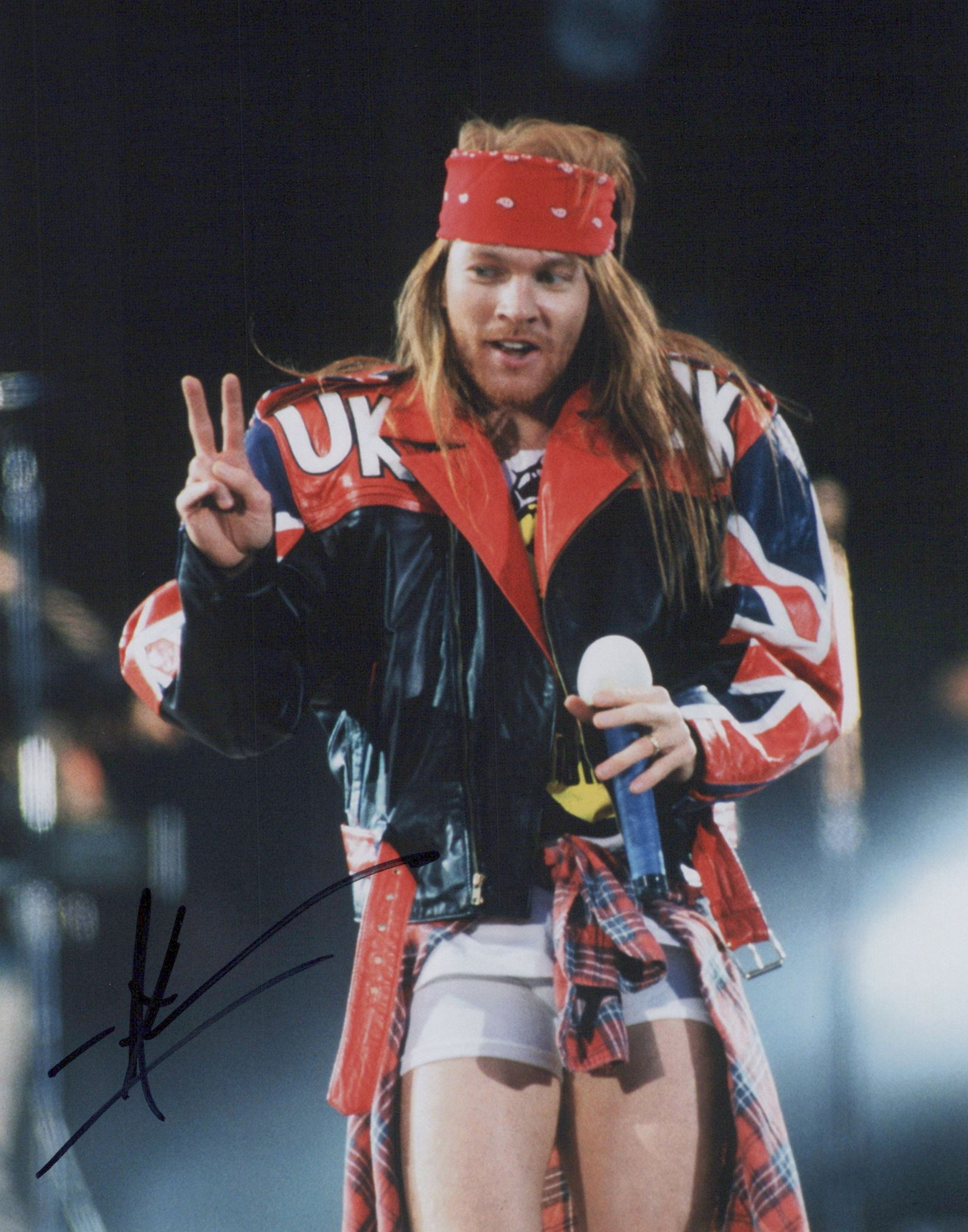 Axel Rose GUNS-N-ROSES  In Person Signed Photo (1 of 1)