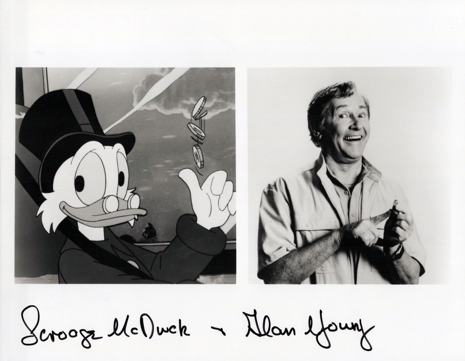 Alan Young (1919-2016) SCROOGE MCDUCK In Person Signed Photo (1 of 1)