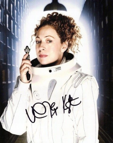 Alex Kingston DR WHO In Person Signed Photo: Photo size is 8x10. EBAutographs Private Signing. Alex Kingston in person signed photo from the TV series DR. WHO. Alex Kingston as the character River Song.