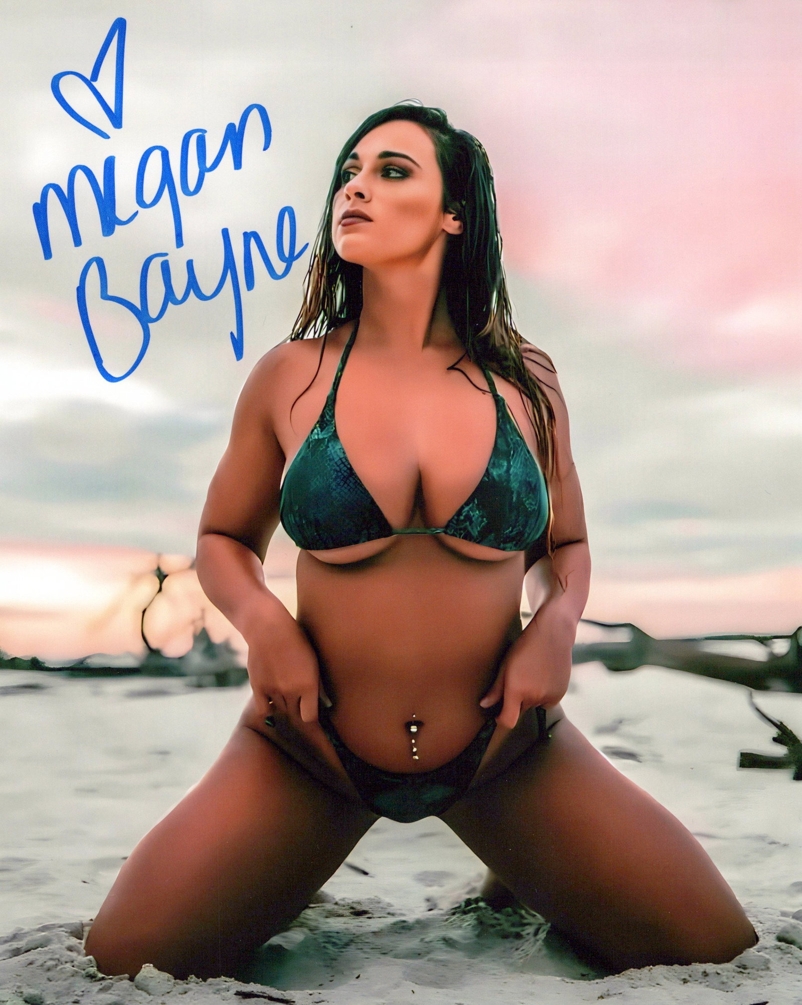 Megan Bayne ELITE WRESTLING In Person Signed Photo: Photo size is 8x10. PRIVATE SIGNING. Megan Bayne in person signed photo. Megan Doheny, better known by her ring name Megan Bayne, is an American professional wrestler. She is signed to All Elite Wrest