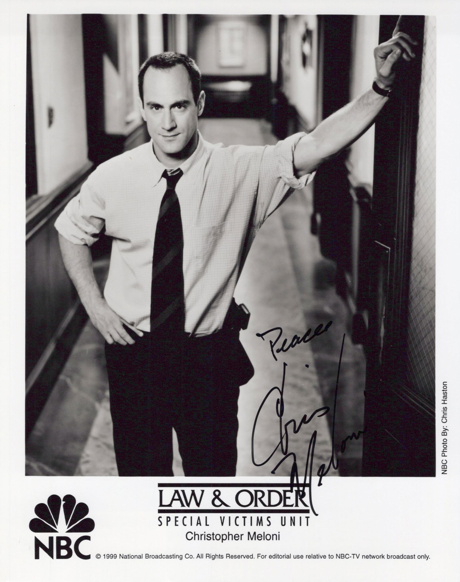 Christopher Meloni LAW & ORDER In Person Signed Photo (1 of 1)