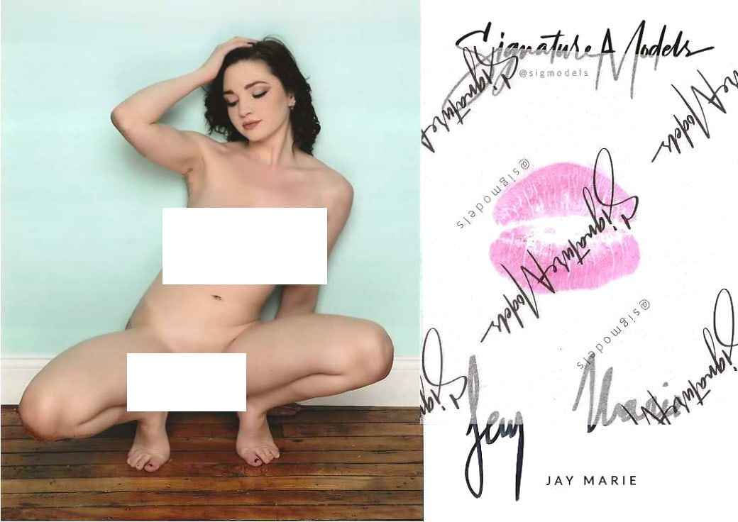 Jay Marie LIP PRINT KISS CARD In Person Signed Photo (1 of 1)