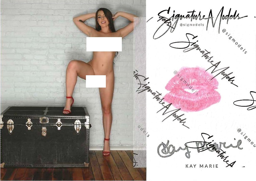 Kay Marie LIP PRINT KISS CARD In Person Signed Photo: Photo size is 5x7. PRIVATE SIGNING. Kay Marie in person signed photo and kiss card. Kay Marie is a popular Glamour model. 5x7 Color In Person Signeded very sexy portrait. She added a lip print. This i
